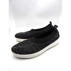 FitFlop Uberknit Sparkle Black Slip-On Flats sz 8.5